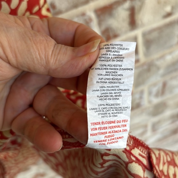 PrettyLittleThing Red and Cream Leopard Print High Low Slip Dress - Picture 7 of 11